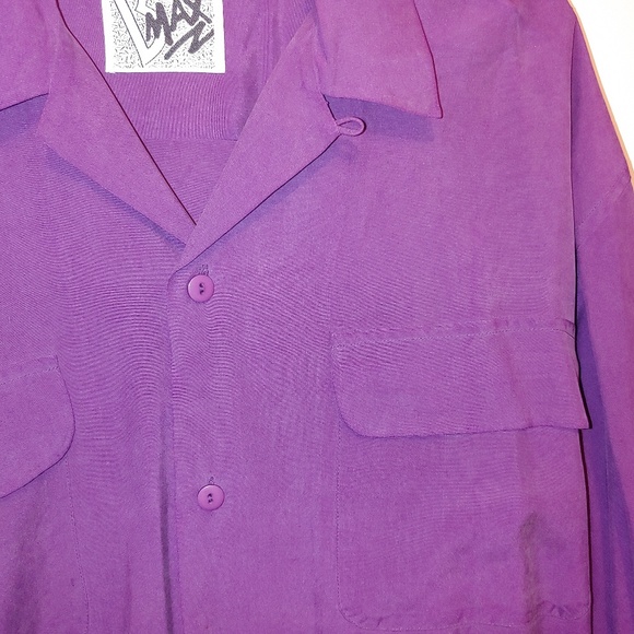 B MAX 100% silk vintage men's button-down EUC - Picture 3 of 4